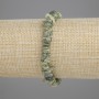 Náramek ze serpentinitu, drobné kousky, průměr 6–11×2,5 mm ±, délka 18 cm ±, na elastické šňůrce