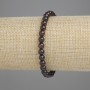 Náramek z granátu, hladké korálky, průměr 5 mm ±, délka 18 cm ±, elastický