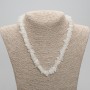 Náhrdelník z adularitu, drobné kousky, průměr 8–12×2–4 mm, délka 45 cm ± s karabinkou