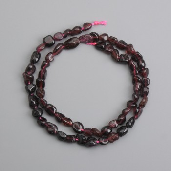 Granátové brusované korálky, průměr 4–11 mm, 5×5–7, 5 mm +-, délka 39 cm +