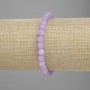 Náramek z kunzitu, hladké kuličky, průměr 6 mm ±, délka 18 cm ±, elastický