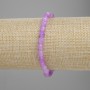 Náramek z levandulového ametystu, brusované korálky, průměr 6×5 mm±, délka 18 cm±, na elastické strečové šňůře