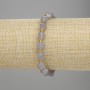 Náramek z dýmového achátu, facettované rhombové korálky, průměr 8×7 mm, délka 18 cm, elastický