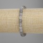 Náramek z dymového achátu, hladké kuličky 7 mm, délka 18 cm, elastický