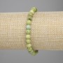 Náramek z jadeitu, broušená korálka, průměr 6 mm ±, délka 18 cm ±, elastický