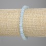 Náramek z akvamarínu, brusovaný rondel, průměr 6×4 mm, délka 18 cm, elastický