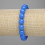Náramek z apatitů, hladké kuličky, průměr 10 mm +-, délka 18 cm +-, elastický