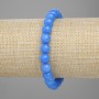 Náramek z apatitu, hladké kuličky, průměr 8 mm, délka 18 cm, elastický