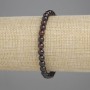 Náramek z granátu, hladké korálky, průměr 6 mm ±, délka 18 cm ±, elastický