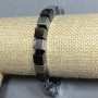Náramek z hematitu, kostky 8×8 mm, délka 18 cm, elastický