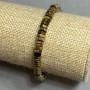 Náramek z hematitu, broušené rondely 6×2 mm, délka 18 cm, elastický