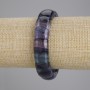 Náramek z fluoritu s hladkými články, průměr 23×13 mm, 5 mm ±, délka 18 cm ±, elastický