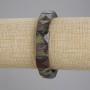 Náramek z jaspisu Krev draka, facettované čtverce, průměr 12×12 mm ±, délka 18 cm ±, elastický
