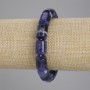 Náramek ze sodalitu cylindrických korálků, průměr 14×10 mm ±, délka 18 cm ±, elastický