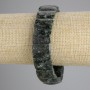 Náramek z přírodního serafinitu, hladké články, průměr 15×12 mm ±, délka 18 cm ±, elastický