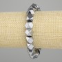 Náramek z terahertzu s víceúhelníkovými fasetami, průměr 8,5×8,5 mm ±, délka 18 cm ±, na elastické gumičce