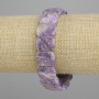 Náramek z přírodního charoitu, hladké články, průměr 16×12 mm, délka 18 cm ±, na pružné gumičce