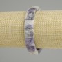Náramek z čaroitu, broušený čtverec, průměr 11×11 mm, 5×11×11 mm ±, délka 18 cm (elastický)