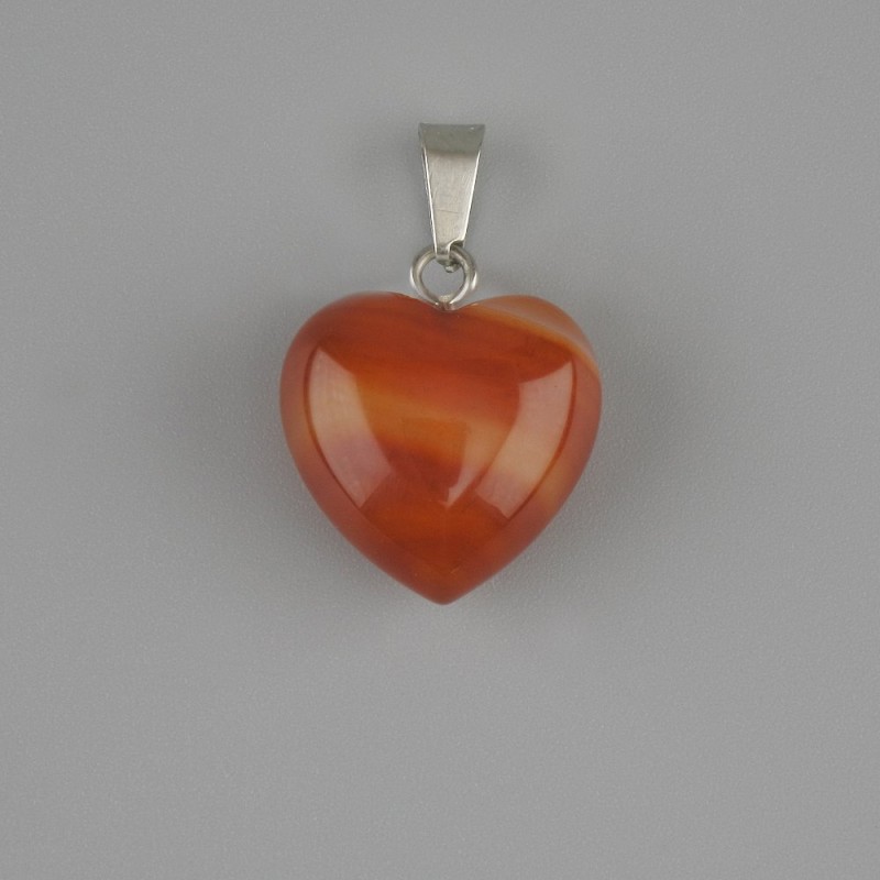 Přívěšek Srdce z karneolu 15 × 15 × 22 mm+