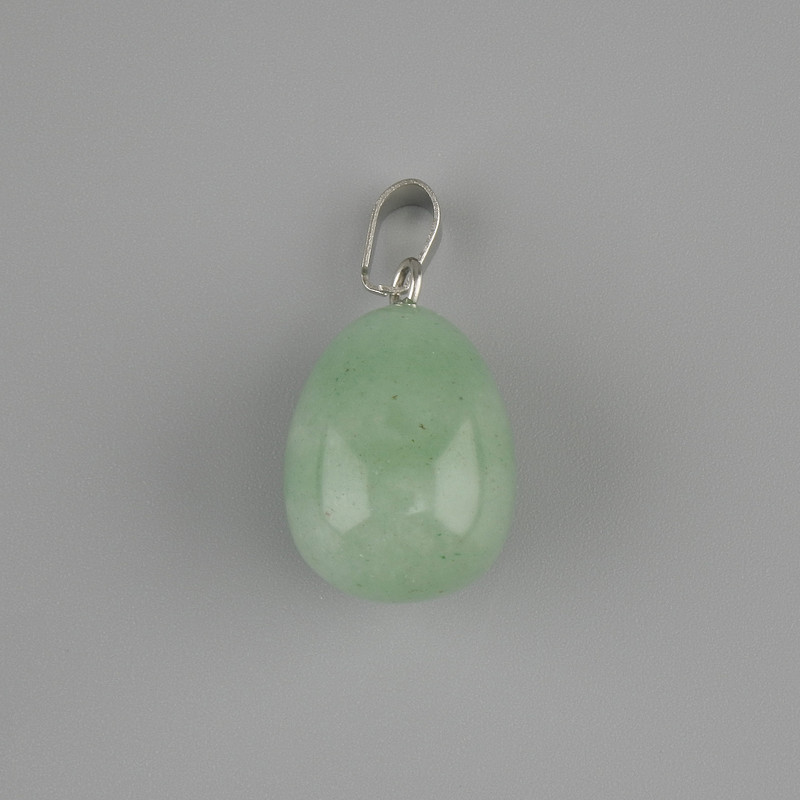 Přívěšek Kapka nefritu 18×13 mm ±, délka 26 mm ±