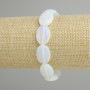 Náramek z měsíčního kamene opalit, průměr 18×13 mm, délka 18 cm, elastický