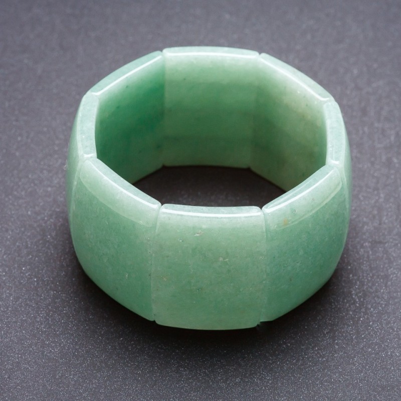Náramek Elit Nefrit na gumičce, obdélníkové články 4×2, 8 cm