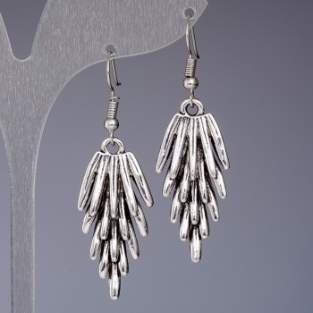 Náušnice postříbřené «Ježci», délka 5 cm