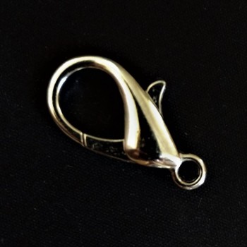 Cena za balení / 10 ks. karabínový bižuterní zámek světlý kov velký 28 mm