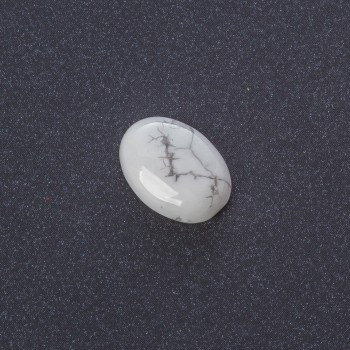 Kabošon z howlitového kamene, přírodní 18×13 mm (+ -)