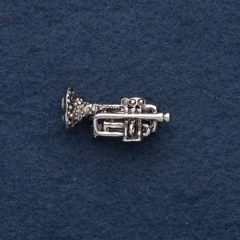 Brož Trubka 3×0,5 cm, šedý kov