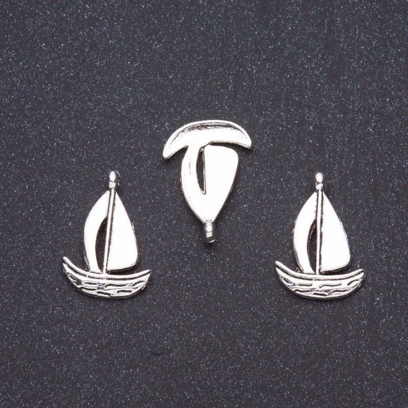 Přívěsek – loďka 1,9×1,3 cm, balení 28 ks, 20 g