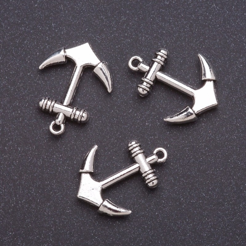 Bižuterní přívěšek Kotva 25×20 mm, balení 20 g, ±7 ks