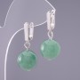 Náušnice „Elegant“ s nefritem, průměr 12 mm