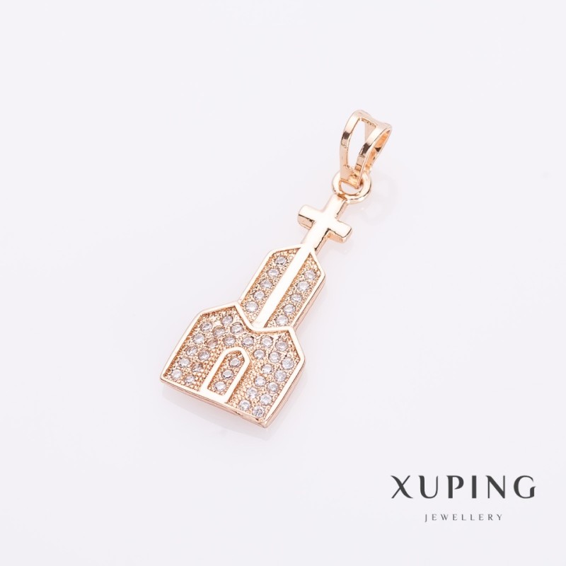Přívěsek Xuping 'Chrám' pozlacení 3×1 cm