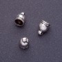 Koncovka pro bižuterii, délka 11×7,5 mm, d2-5 mm, d3-1,5 mm, barva stříbrná, balení 20 g ± 25 ks