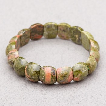 Náramek z heliotropu, přírodní kámen, 15×12×7 mm+