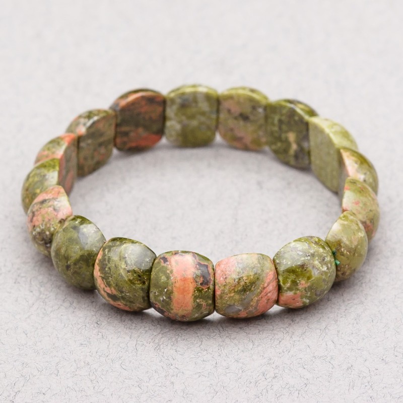 Náramek z heliotropu, přírodní kámen, 15×12×7 mm+