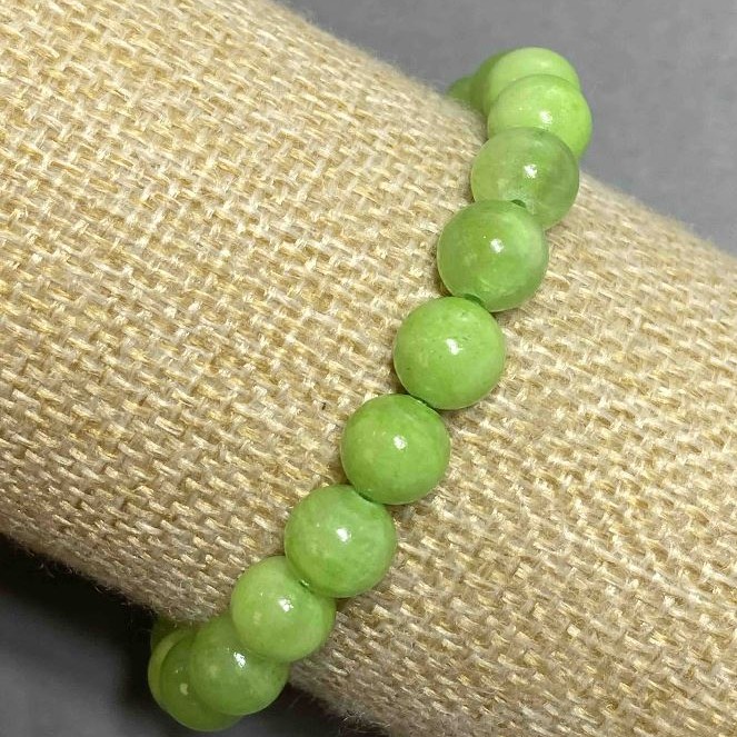 Náramek z přírodního oniksu na gumičce, průměr 8 mm, délka 18 cm