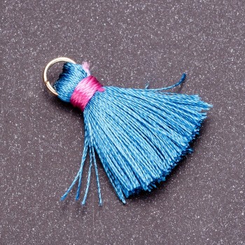 Základ pro rukodělnou tvorbu: Mini štětka s kroužkem 'hedvábí' délka L cm, průměr 5 mm, cena za 1 ks