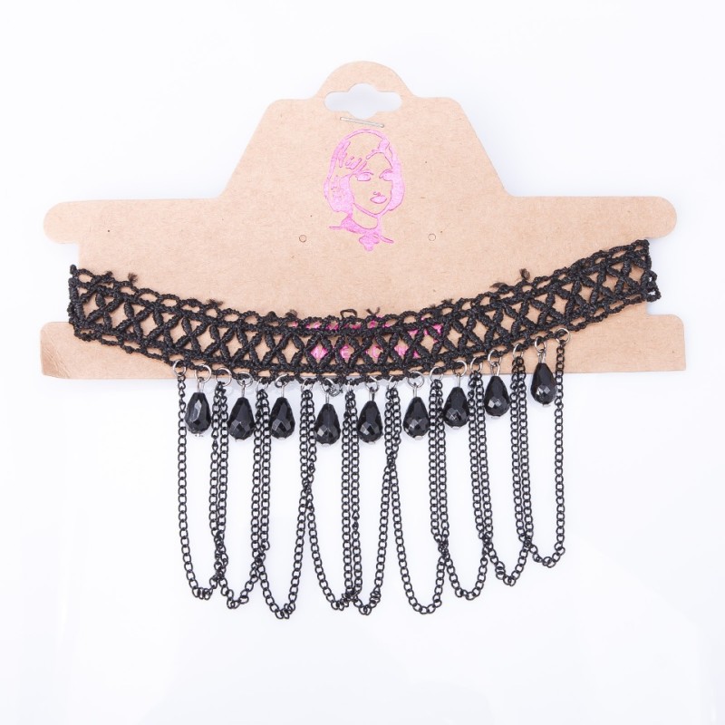 Choker na šíji «Benátky» s bicónovými korálkami
