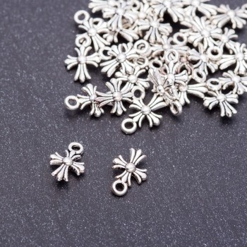 Přívěsek – kříž, rozměry 8×12 mm, otvor 8 mm, balení 20 g ± 58 ks