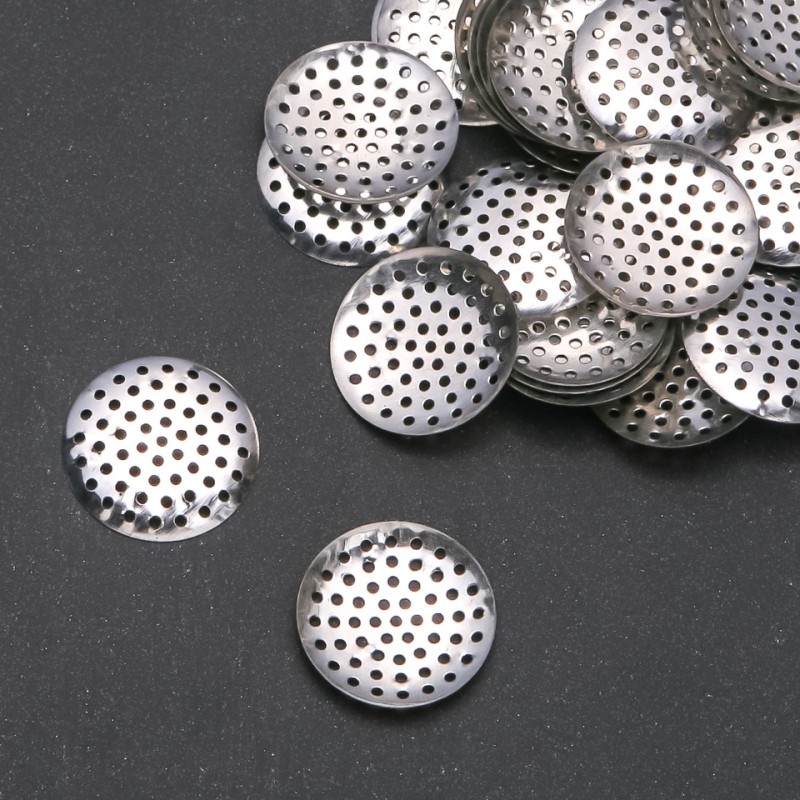 Kovová základna pro brož „síto“ (cedník), průměr 24 mm, balení 48 ks
