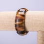 Náramek z přírodního kamene tygřího oka, článek 25×11 mm na gumičce