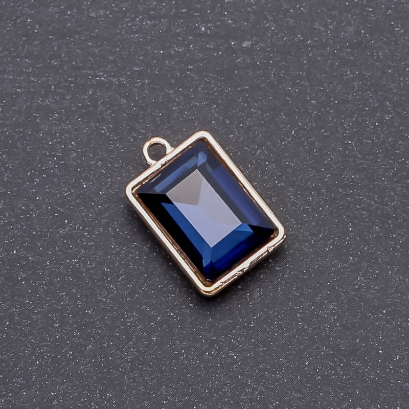 Přívěsek se modrým krystalem 17×12×19 mm