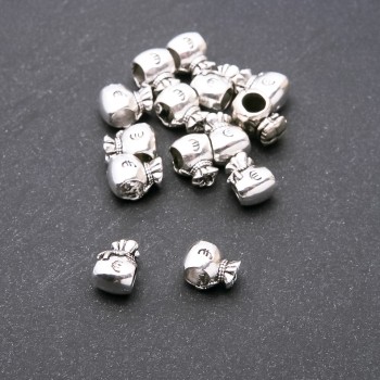 Korálka vložka «Pytlíček» ve stylu Pandora, průměr 10×8 mm, vnitřní otvor 4,8 mm, balení 20 g ± 9 ks