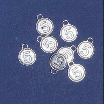 Přívěšek číslice Pět 15 mm, balení 20 g, ±12 ks