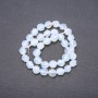 Korálky Měsíční syntetické víceúhelníkové, průměr 8×10 mm, na niti 40 cm