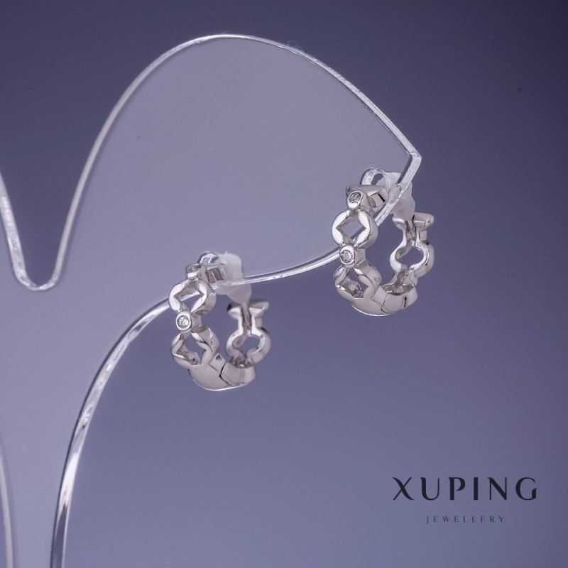 Náušnice Xuping rhodiované 4,5×12 mm