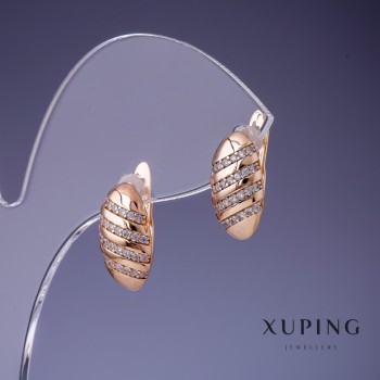 Náušnice Xuping 14×8 mm 18K pozlacení