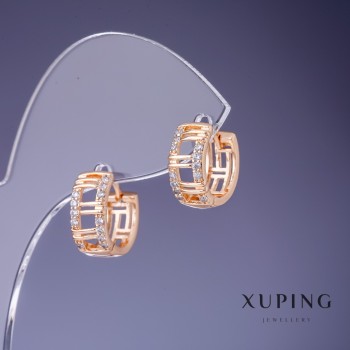 Náušnice Xuping 6×14 mm pozlacení 18K